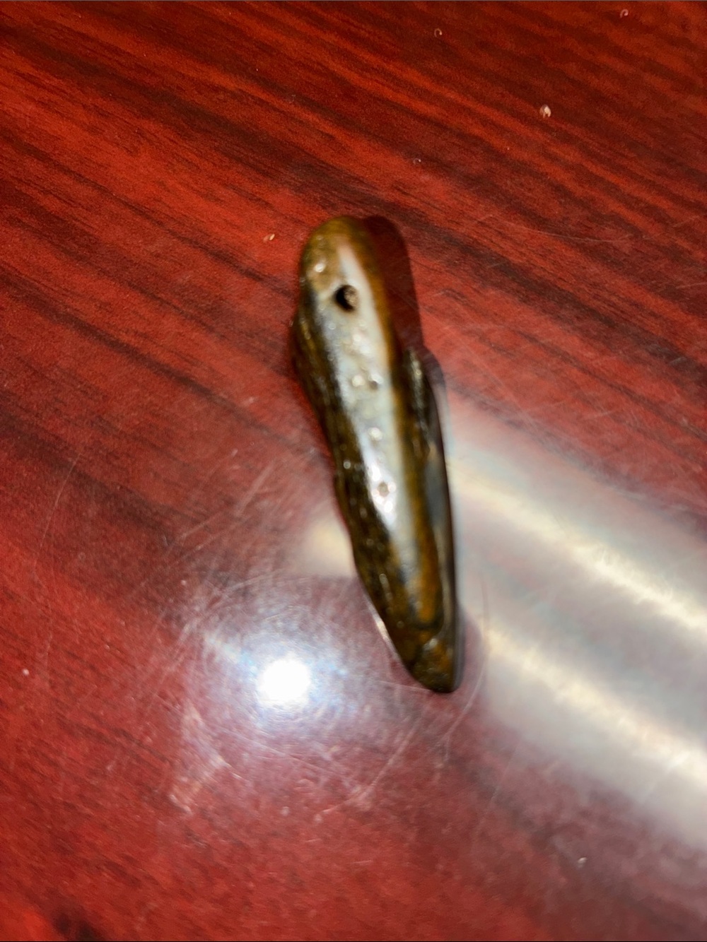 Carved Dark Brown Tooth